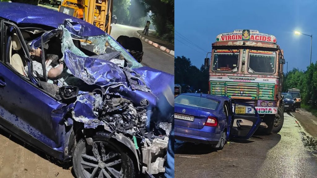 ORR సర్వీసు రోడ్డులో ఘోర రోడ్డు ప్రమాదం.. ముగ్గురు విద్యార్థుల దుర్మరణం!