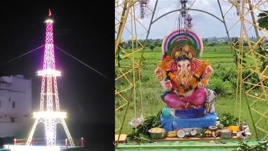 భక్తులను ముగ్ధులను చేస్తున్న ఈఫిల్ టవర్ వినాయక మండపం.. ఎక్కడో తెలుసా?