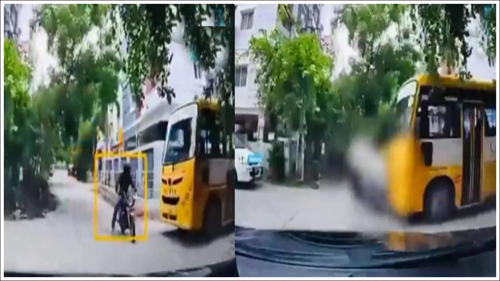 భద్రం బ్రదర్ అంటున్న పోలీసులు.. ఈ యాక్సిడెంట్ చూస్తే రోడెక్కాలంటే వణుకు పుడుతుంది