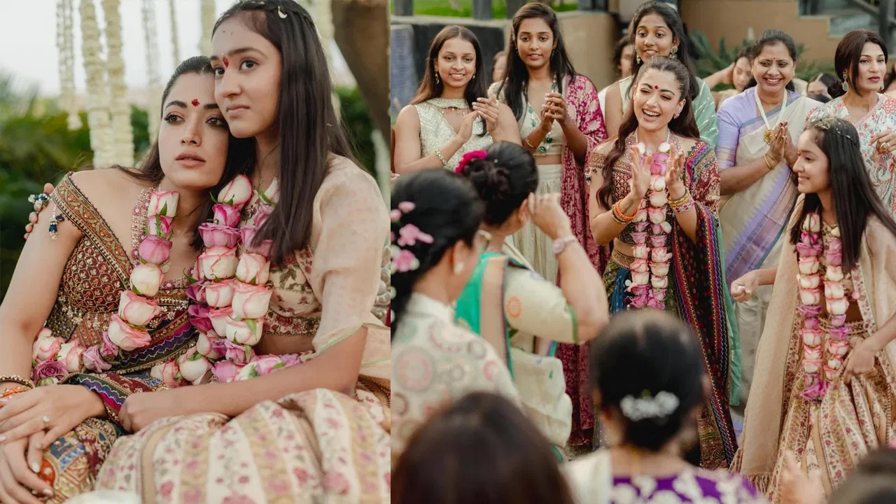 పెళ్లి కొడుకు, పెళ్లి కూతురిగా విజయ్ రష్మిక.. ఫోటోస్ షేర్ చేసిన విరోష్ జంట.. ఎంత ముద్దుగా ఉన్నారో..