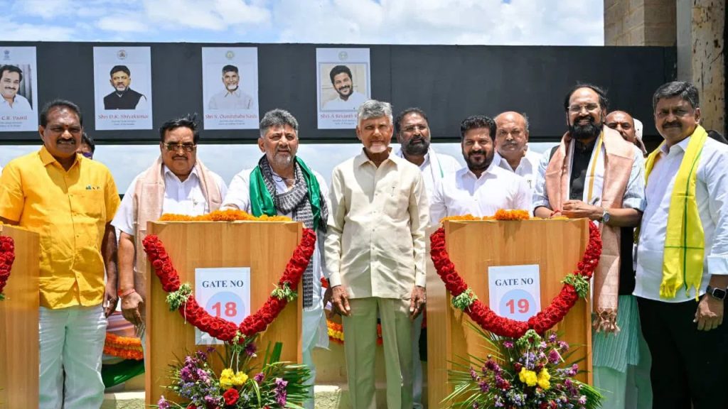 తుంగభద్ర ప్రాజెక్టు చరిత్రలో చారిత్రాత్మక ఘట్టం.. మూడు రాష్ట్రాల ముఖ్యమంత్రలు, కేంద్ర మంత్రి సమక్షంలో ఆవిష్కృతం!
