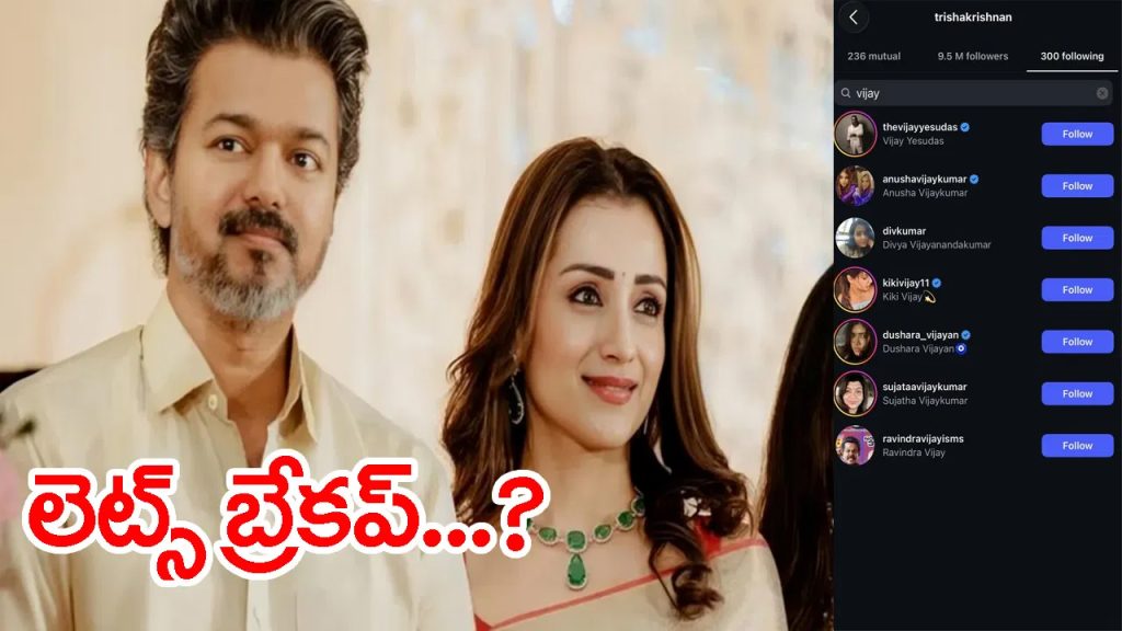 విజయ్‌ను ఇన్‌స్టాలో అన్‌ఫాలో చేసిన త్రిష.. బర్త్‌డే విషెస్ కూడా లేవ్! నెట్టింట జోరు చర్చ